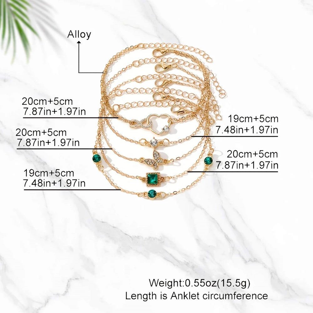 Elegant Emeraudes Bracelet dorée