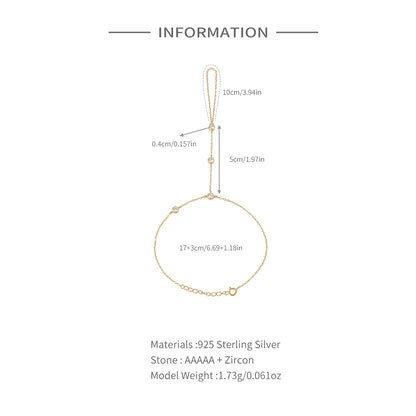 Chaîne de Main Élégance Argentée