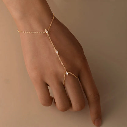 Chaîne de Main Élégance Argentée