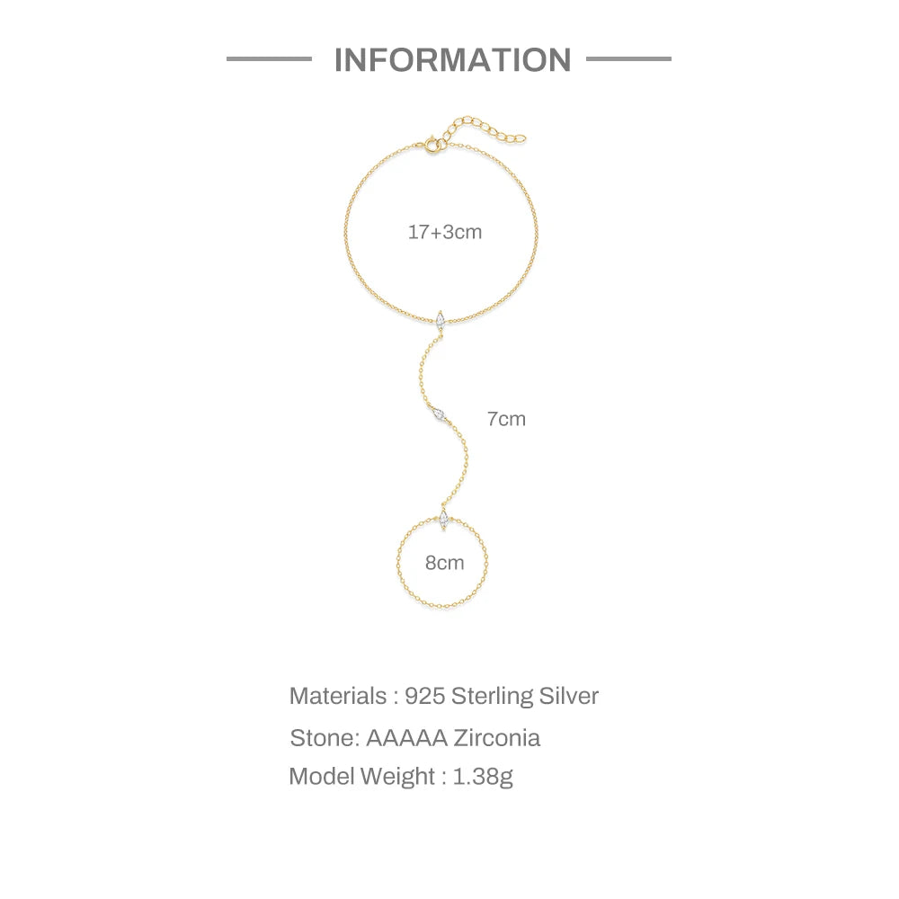 Chaîne de Main Élégance Argentée