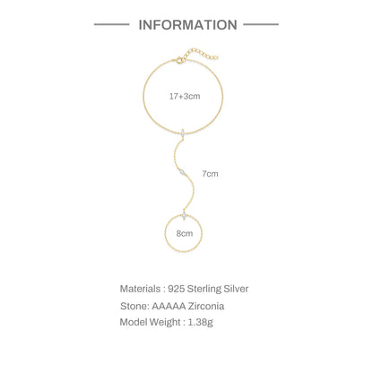 Chaîne de Main Élégance Argentée