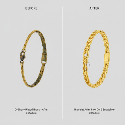 Non Tarnish Stainless Steel Bracelet Stackable for Women, Thin Herribone Chain Bracelet Waterproof Gold Plated Jewelry